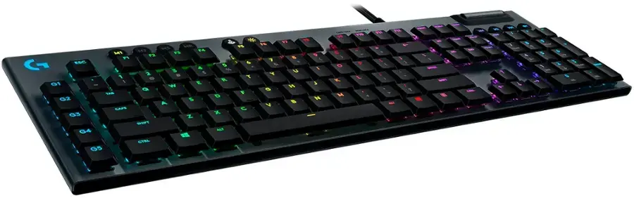 Logitech - G815 LIGHTSYNC Full-size Wired Mechanical GL Clicky Switch Gaming Keyboard with RGB Backlighting - Carbon