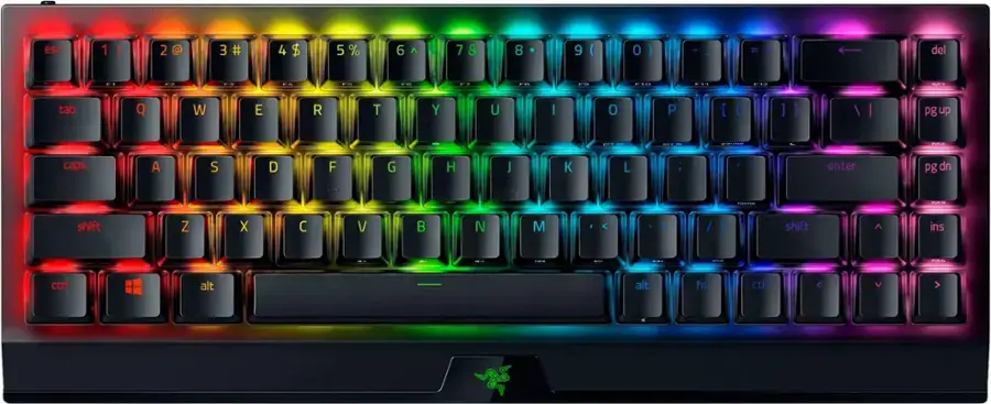 Razer - BlackWidow V3 Mini Hyperspeed Phantom Edition 65% Wireless Gaming Keyboard with Chroma RGB Backlighting - Black